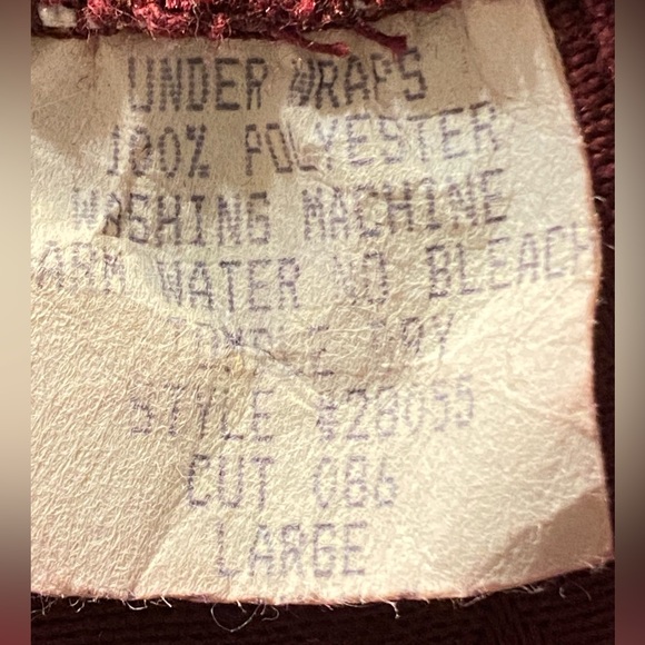 Under Wraps Elegant Burgundy costume Dress with Black Lace Trim size large - Picture 2 of 11